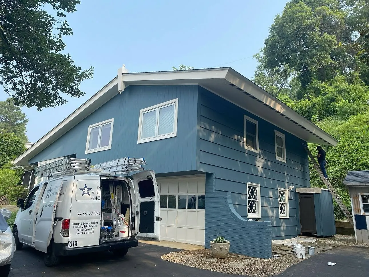 BluePeake exterior painting project in progress