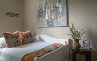 Residential Interior Painting Cozy Bedroom Annapolis Md Cozy bedroom with white daybed, nautical artwork, and neutral wall paint